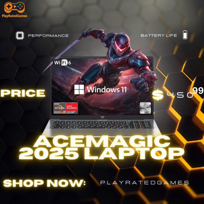 ACEMAGIC AX16PRO 2025 Gaming Laptop – Ryzen 7, 16GB RAM, 512GB SSD ACEMAGIC AX16PRO Gaming Laptop with Ryzen 7, 16GB RAM, and 16.1" Display