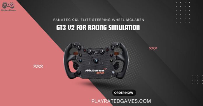 Fanatec CSL Elite McLaren GT3 v2 Steering Wheel - Officially Licensed Racing Controller Fanatec CSL Elite McLaren GT3 v2 Sim Racing Steering Wheel for PC, Xbox, and PlayStation