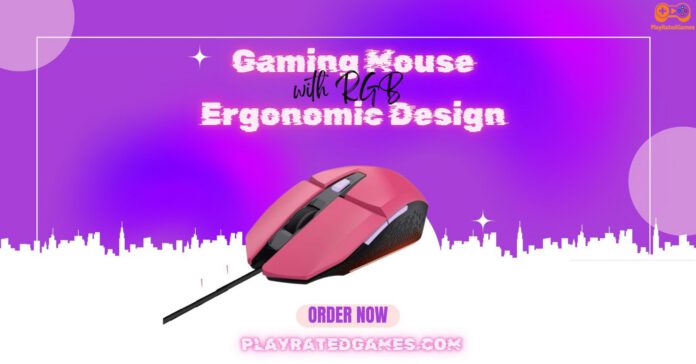 Redragon wireless gaming mouse with RGB lighting, ergonomic design, and 8000 DPI settings