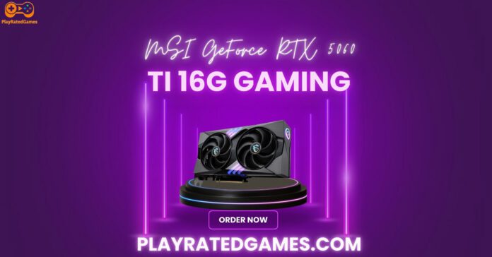 MSI GeForce RTX 5060 Ti 16G Gaming Trio OC Graphics Card with RGB lighting and triple-fan cooling system