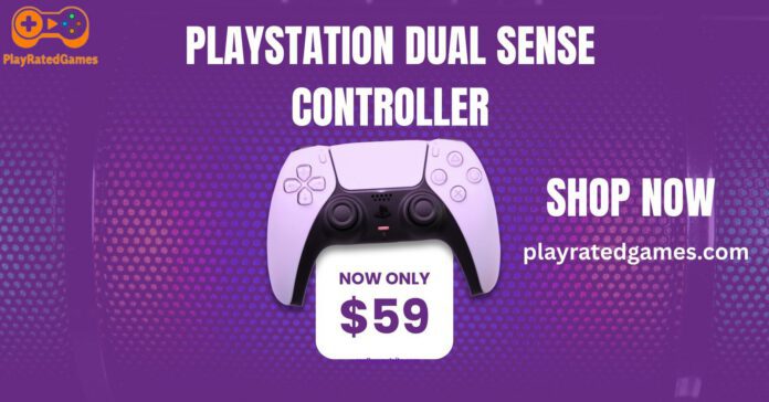 PlayStation DualSense Wireless Controller for PS5 in White with Adaptive Triggers and Haptic Feedback
