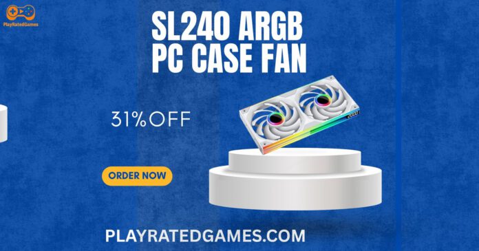 SL120 ARGB PC Case Fan with Infinity Mirror Design and Digital RPM Display