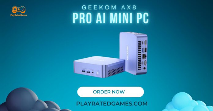 GEEKOM IT13 Mini PC 2025 Edition with Intel i9, 32GB RAM, and 1TB SSD in a compact aluminum chassis