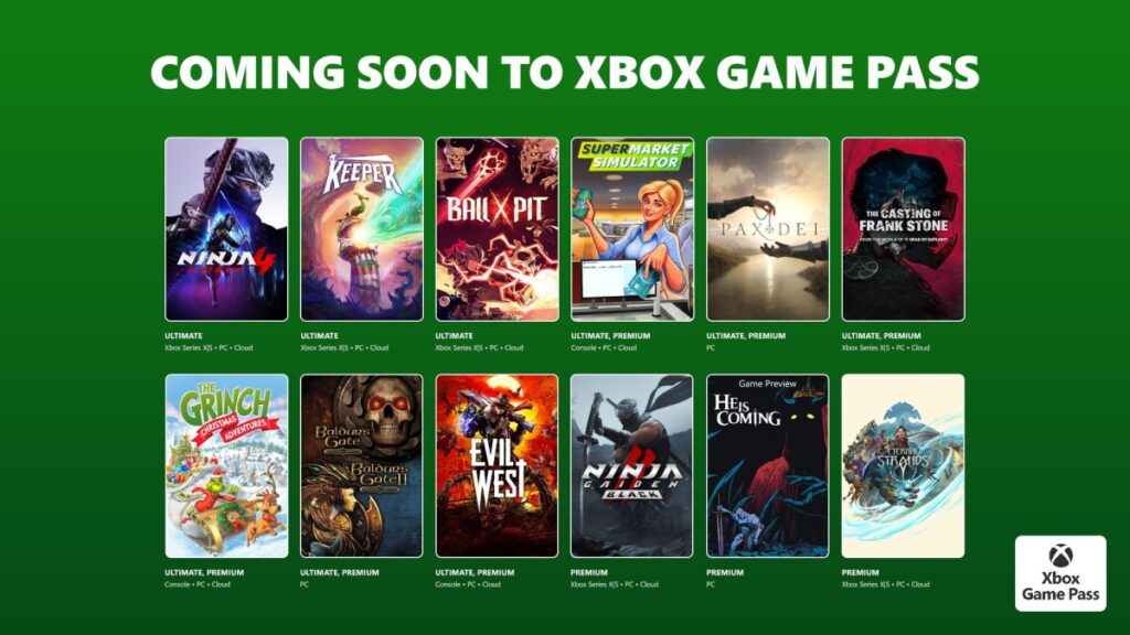 Xbox Game Pass October 2025 Games