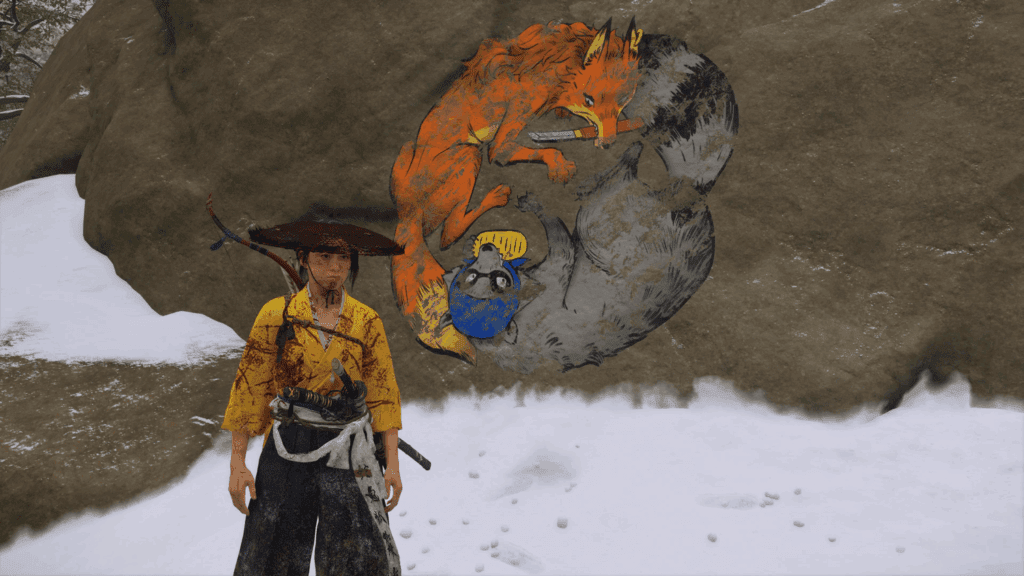 Ghost of Yotei easter eggs: sly cooper mural