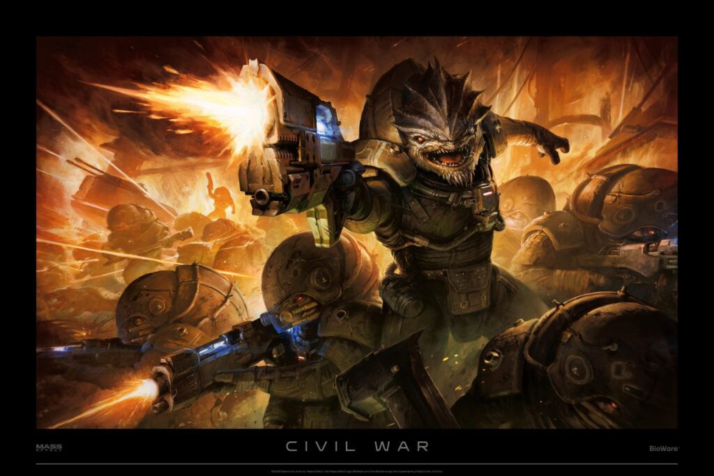 A new krogan civil war artwork for Mass Effect 5