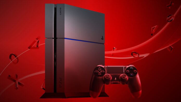playstation 4 prg header The PlayStation 4 (PS4) in an ominous, red background with its four face buttons floating around