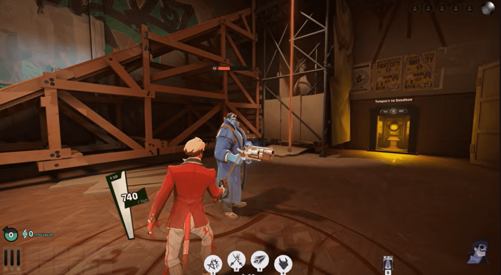 Apollo fighting an enemy in deadlock